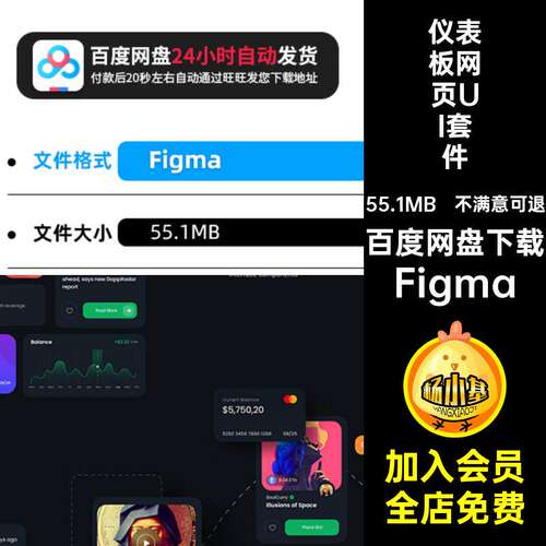 加密和NFT商城UI套件网页仪表板界面Figma40Figm
