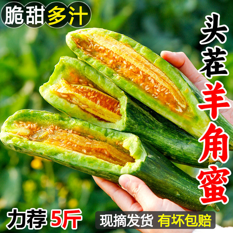 山东羊角蜜甜瓜5斤现摘正宗新鲜水果当季脆甜密瓜时令香瓜整箱,水产肉类/新鲜蔬果/熟食,甜瓜,淘宝优惠券,粉丝福利购,淘宝优惠卷