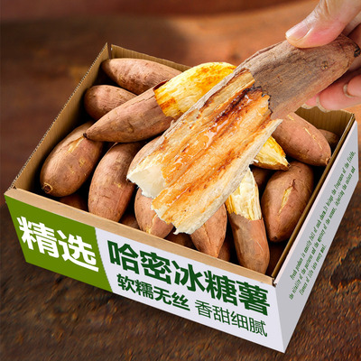 白哈密薯哈密红白蜜薯冰糖心红薯蜜薯新鲜地瓜白心白瓤番薯
