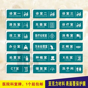 亚克力口腔室办公室牙科诊所门牌医院科室牌诊室洗手间标识牌