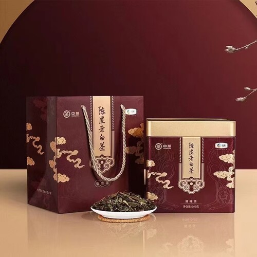 中茶牌陈皮老白茶福建白茶配陈皮