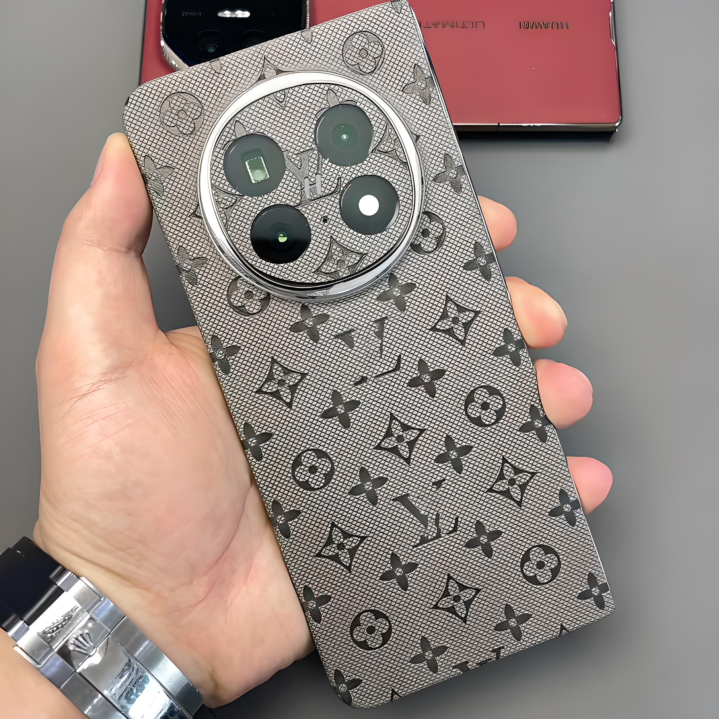 OPPOFindn6钻石纹全包背膜findn5素皮防摔保护膜防刮