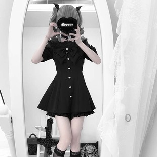 蕾服氛围元 夜璃 量产型服大码 蕾水手领长短袖 气国牌 二团