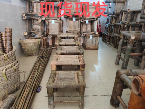 竹制竹凳工厂专用老式纯手工竹编