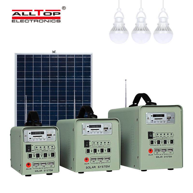 太阳能发电系统储能发电户外应急电源离网便携式太阳能充电照明灯