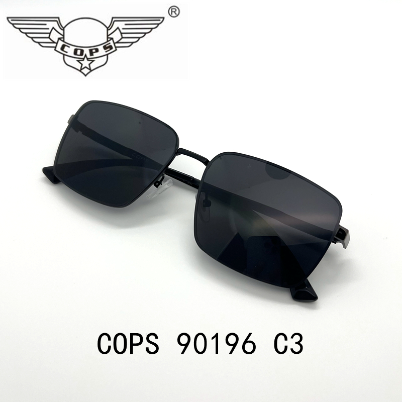 COPS特蟼新款單梁太陽鏡長方形墨鏡男防紫外線開車專用眼鏡90196