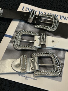 TL y2k美式小众个性辣妹宽腰带女装饰新款水钻配裤子时尚皮带