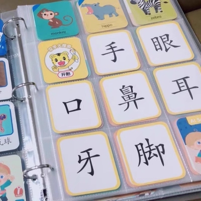 qiao虎儿童学早教识字卡收纳册