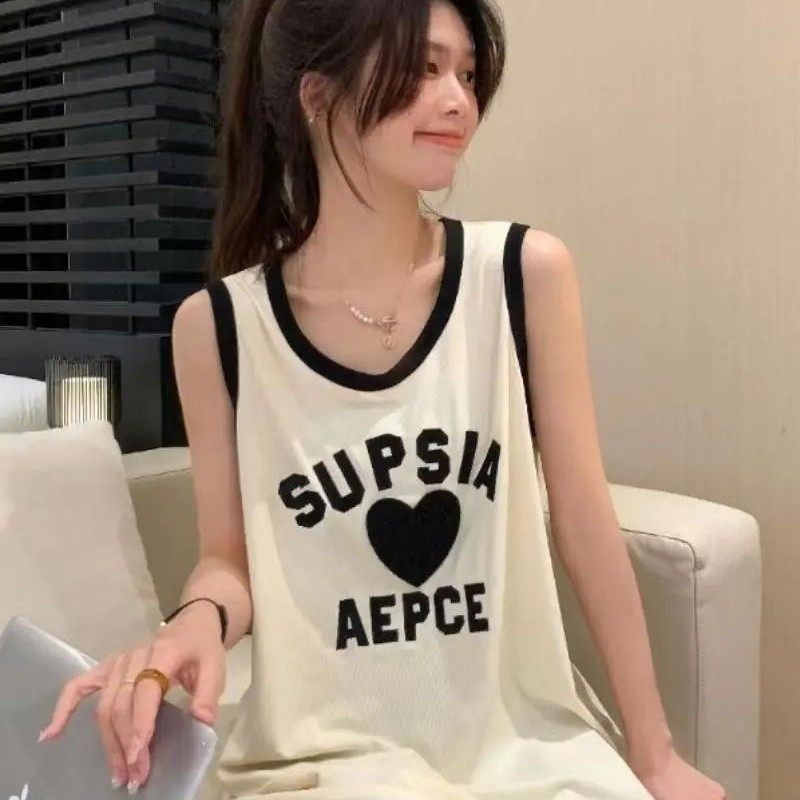 睡裙女夏薄款睡衣可爱无袖家居服