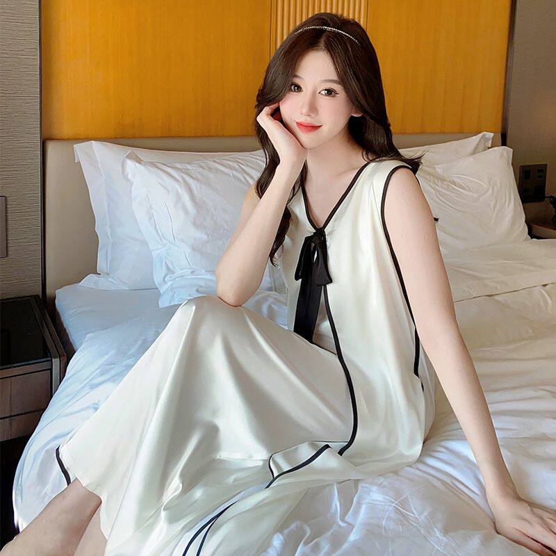 冰丝夏季大码性感睡裙家居服睡衣
