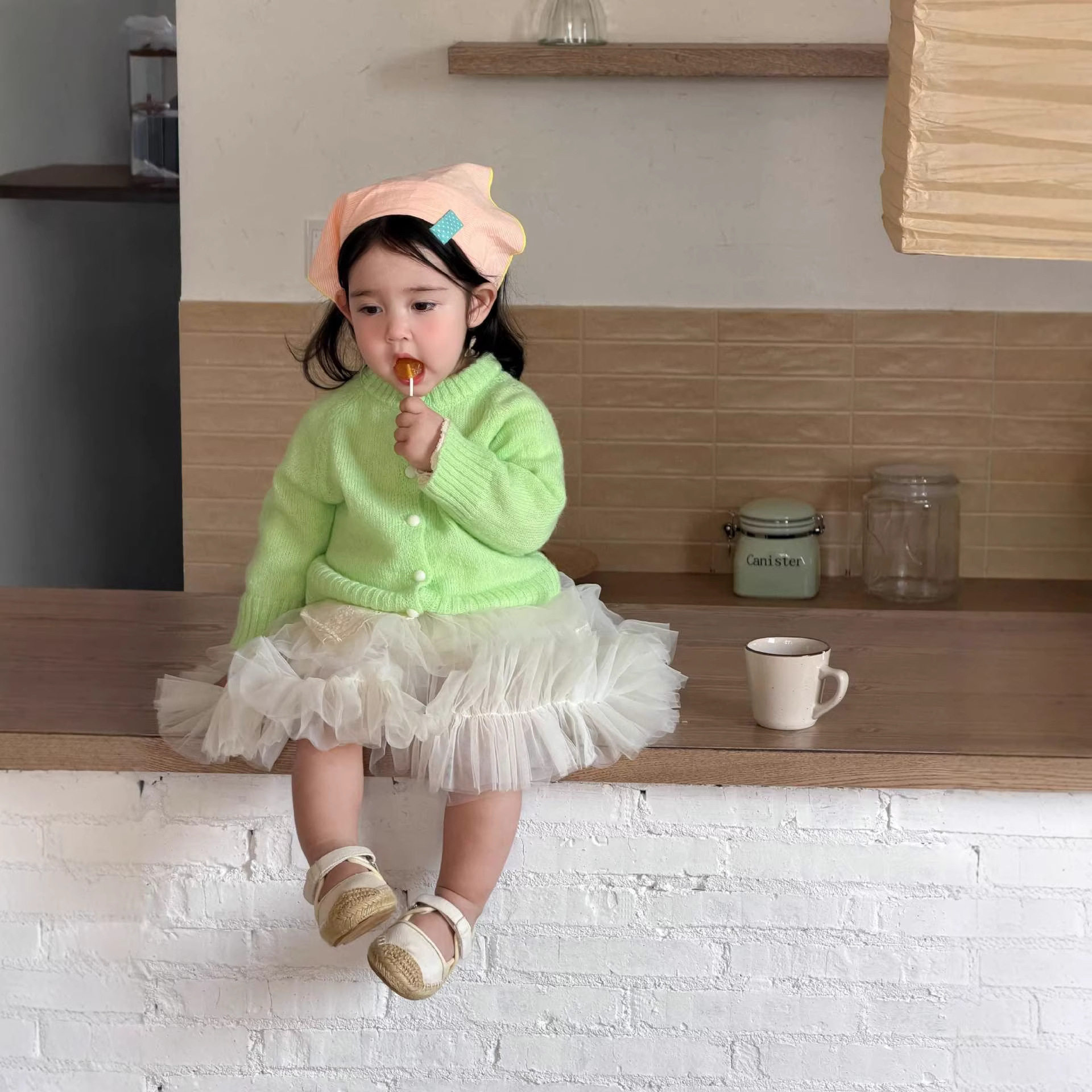 宝宝春款服装2026新款韩版童装儿童春季衣服女童针织外套纱裙套装