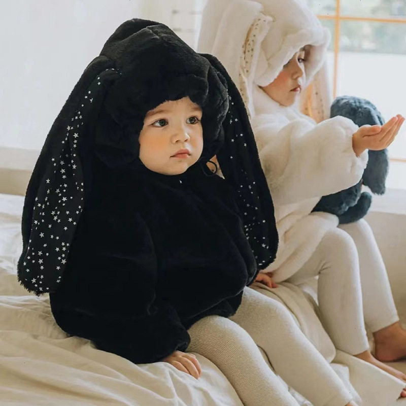 婴幼童兔子耳朵毛绒连体衣2025秋冬款加厚保暖外套男女童爬服,童装/婴儿装/亲子装,连身衣/爬服/哈衣,淘宝优惠券,粉丝福利购,淘宝优惠卷