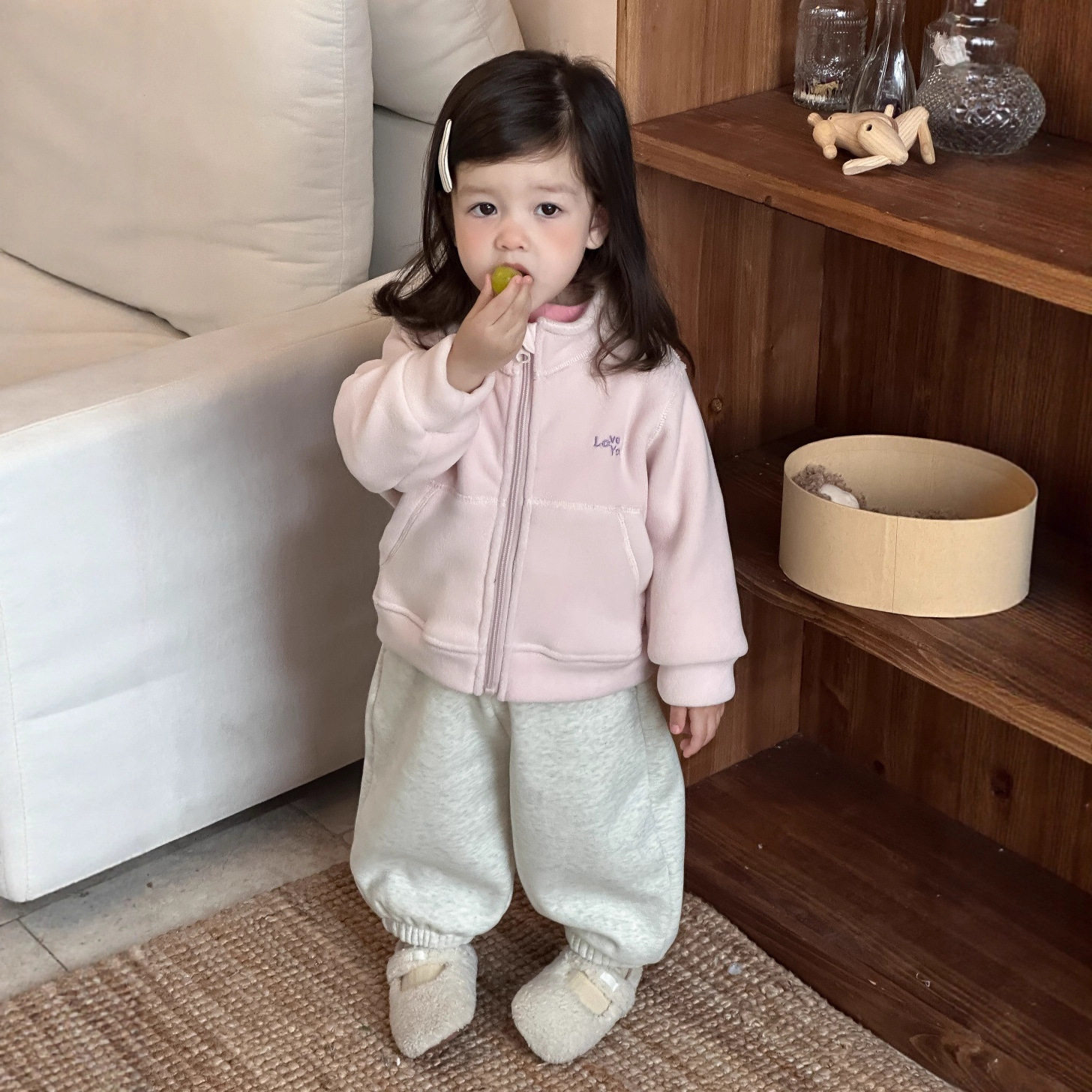 儿童拉链外套秋冬装宝宝2026新款韩版童装男女童加厚卫衣卫裤套装