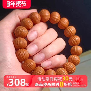 猴头土豪手串京八棱小核桃凤羽猴头南瓜桩男女单圈佛珠文玩手链
