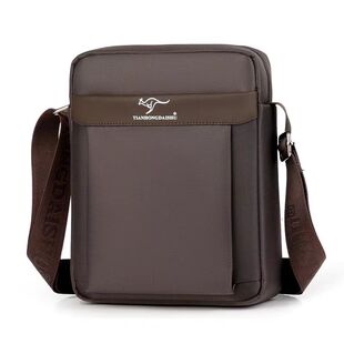 1帅桐袋鼠男士单肩包防水尼龙包韩版超轻斜挎包男包牛津布包竖款