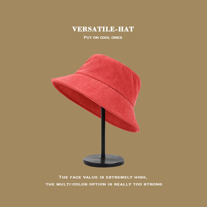 日系ins潮牌灯芯绒个性春天帽子