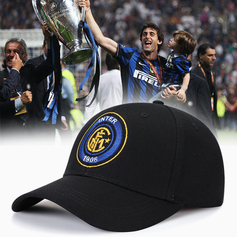 足球帽子国际米兰切尔西皇马欧冠球迷梅西c罗内马尔同款遮阳帽