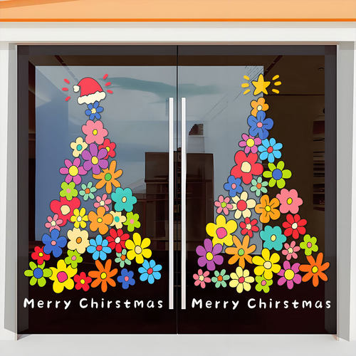 小红书推荐圣诞节装饰麋鹿门贴纸