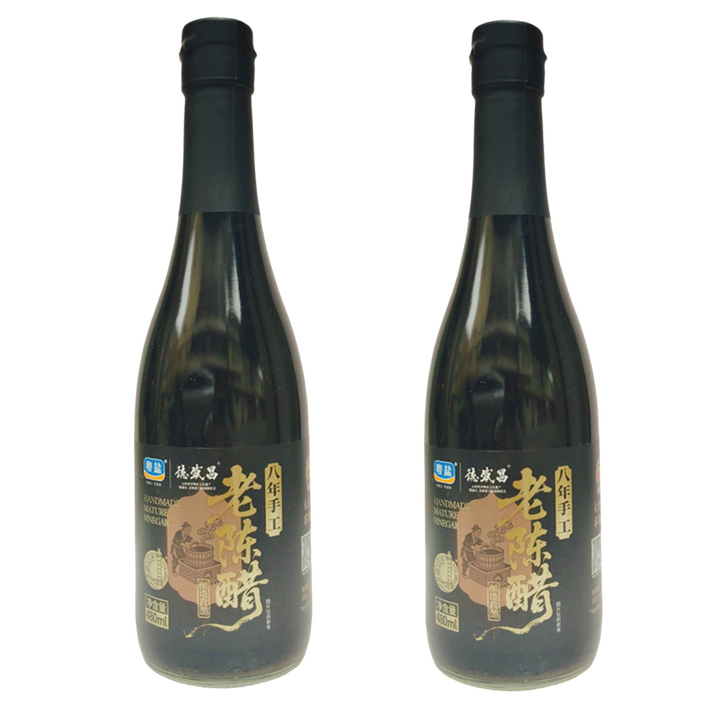 粤盐德盛昌八年手工老陈醋480ml食醋6度酿造食醋家用食用老陈醋图片