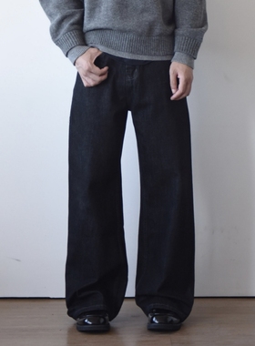 X1617 美式高街cleanfit复古重磅水洗原牛做旧直筒牛仔裤男G6679