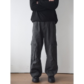 日系复古重磅纯色工装 裤 休闲裤 X1617 垂感宽松直筒阔腿裤 男生061