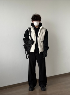 X1617 秋冬日系新款宽松舒适百搭夹棉马甲棉衣休闲棉服夹克NM013