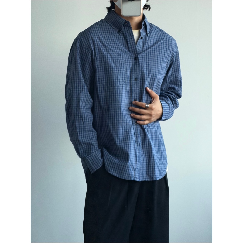 UTU016打底内搭格子衬衫衬衣长袖