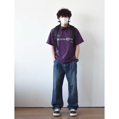 X1617夏季字母短袖基础重磅T恤