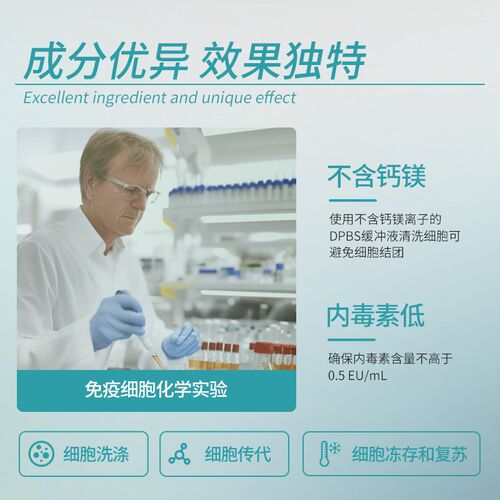 BKMAM实验室DPBS缓冲液不含钙镁离子磷酸盐缓冲溶液细胞洗涤液