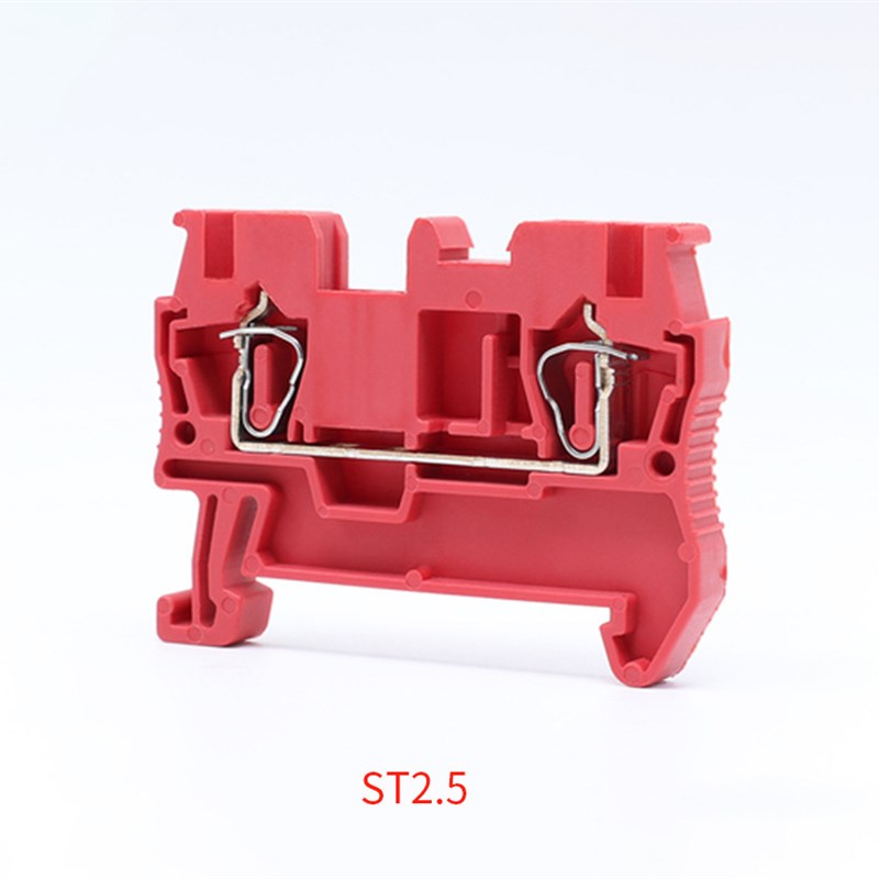 ST2.5接线端子尼龙接r线弹簧端子快速插拔2.5平方纯铜导轨式端子