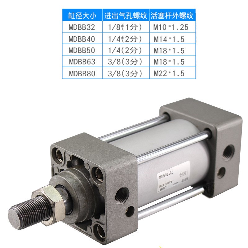 气动标准气缸MBB/MDBB32/40/t50/63/80/100-25/50/75/100-125-100