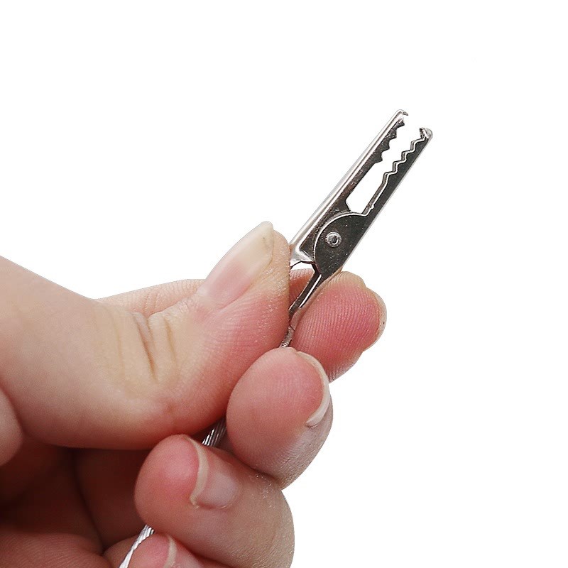 双头鳄鱼嘴便签夹金属钢丝绳鳄鱼夹 照片O夹名片夹便笺夹 大量