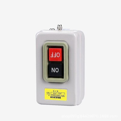 BS230B动力控k三相电机启动按钮220 380V压扣开关押扣灰色7.5kw