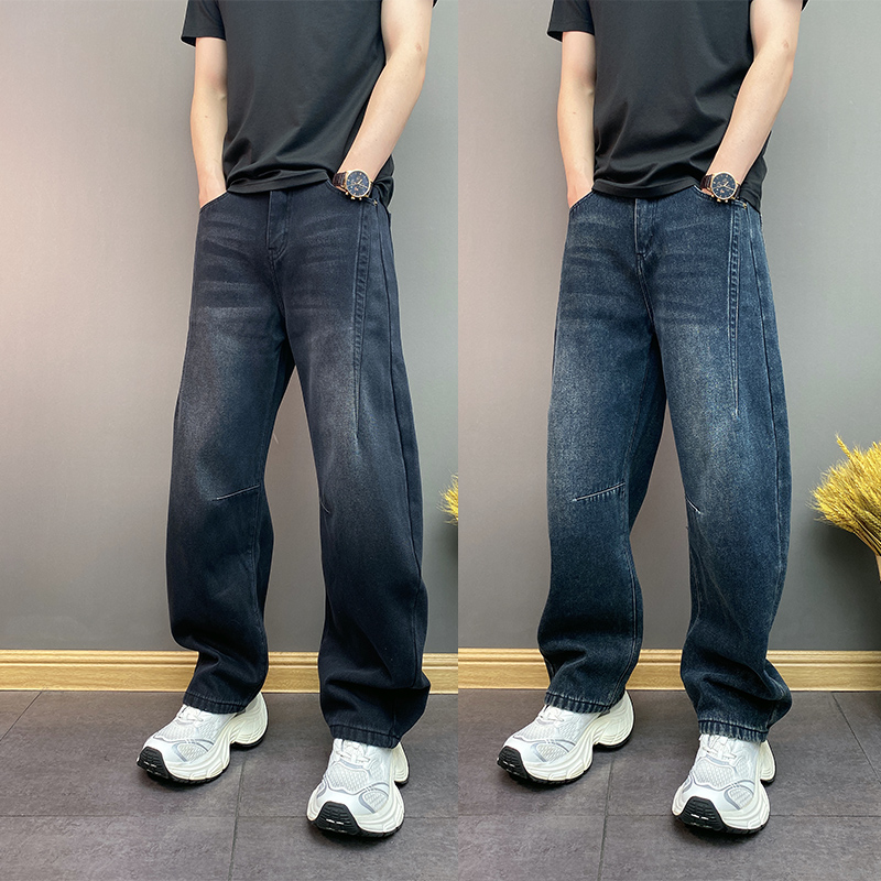 冬季加绒美式潮流ins水洗牛仔裤