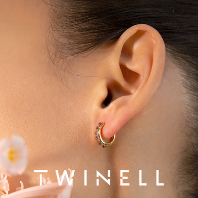 Twinell精致紫锆石耳环