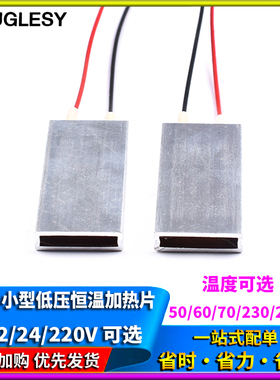 加热片电片恒温芯20*50*5mm PTC小型低压12V24V220V预热防冻除潮