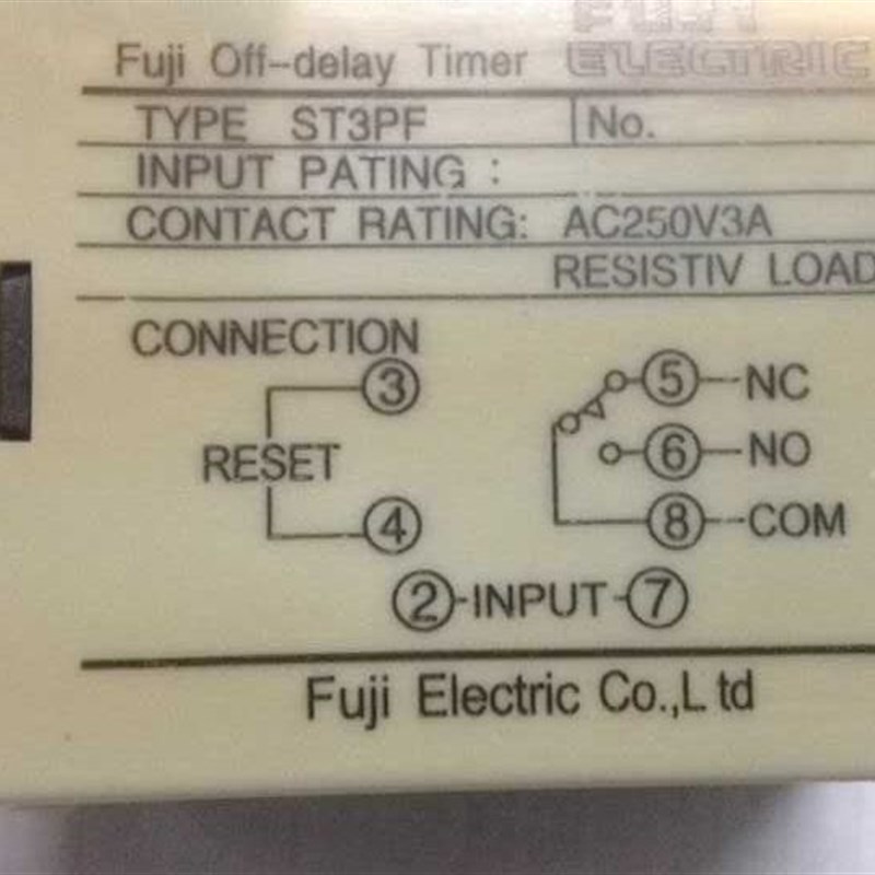 富士时间继电器ST3PF断电延时DC12VDC24VDC36VAC24VAC36VAC110V