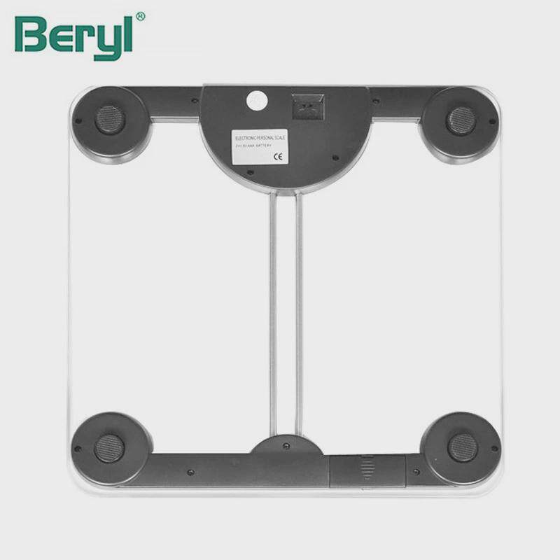 贝雅人体秤家用酒店浴室礼品体重称智能电子秤方形透明电子体重秤