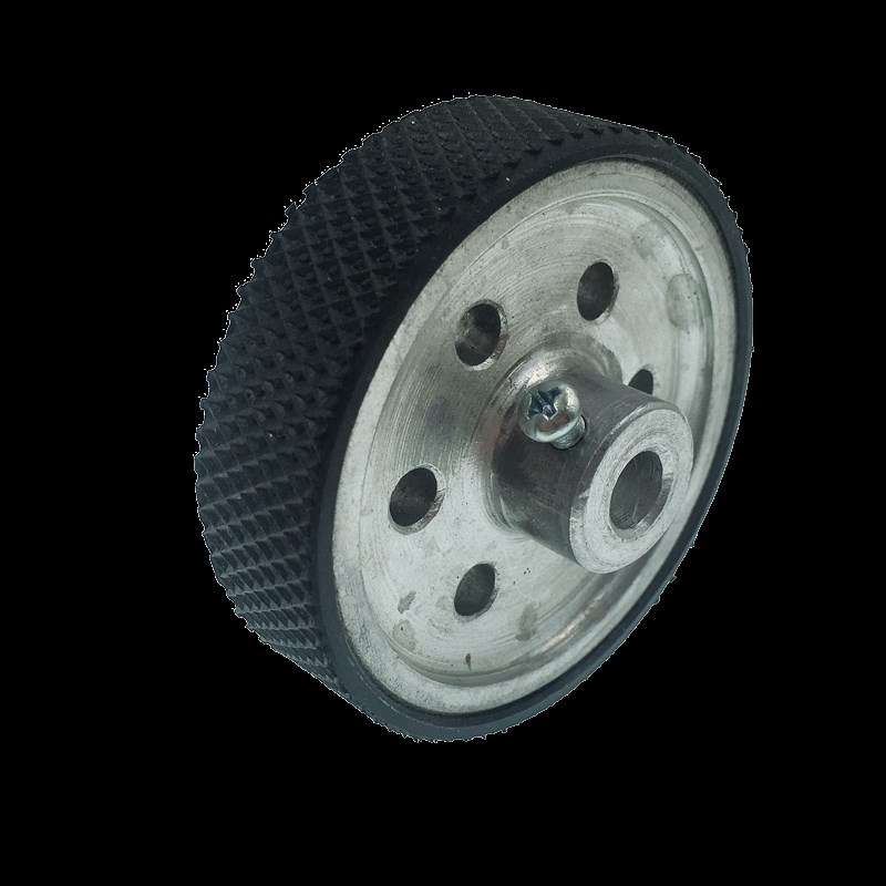 编码器计米轮周长204mm 防滑加宽计米轮子计数轮同步轮孔径8mm