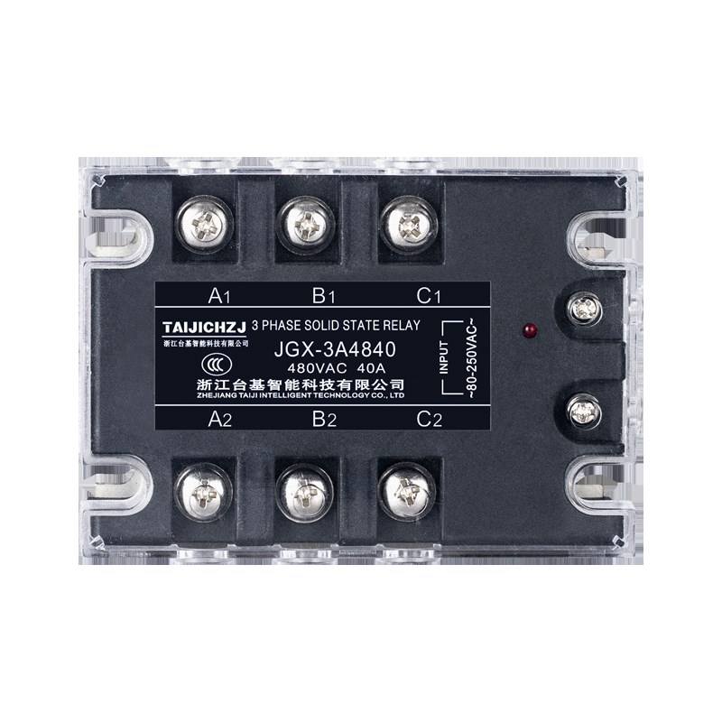 三相固态继电器380VJGX3A4860交流控交流电SSR10A无触点220v