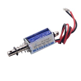电磁铁JF-0530B微型直流撞击贯穿推拉框架式吸力5N12V24V源头厂家