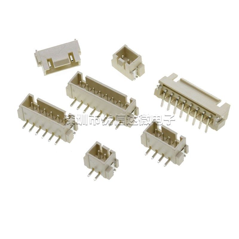 HY2.0MM间距带扣立贴/卧贴2/3/4/5/6/7/8/9/10PIN立式贴片 接插件