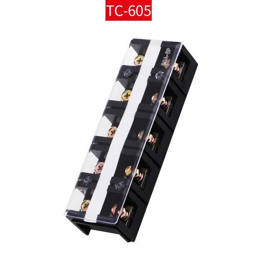 接线端子排TC-603固定式大电流铜件导轨式60A 2P3P4P5P接线排6位