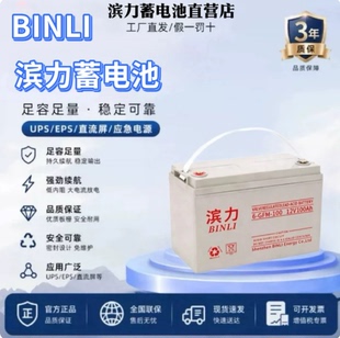 BINLI滨力蓄电池12V100AH6H40AH38AH24AH17AH机房UPS电源