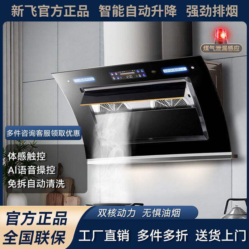 新飞吸油烟机家用厨房大吸力出租房小尺寸小型公寓侧吸式油烟机