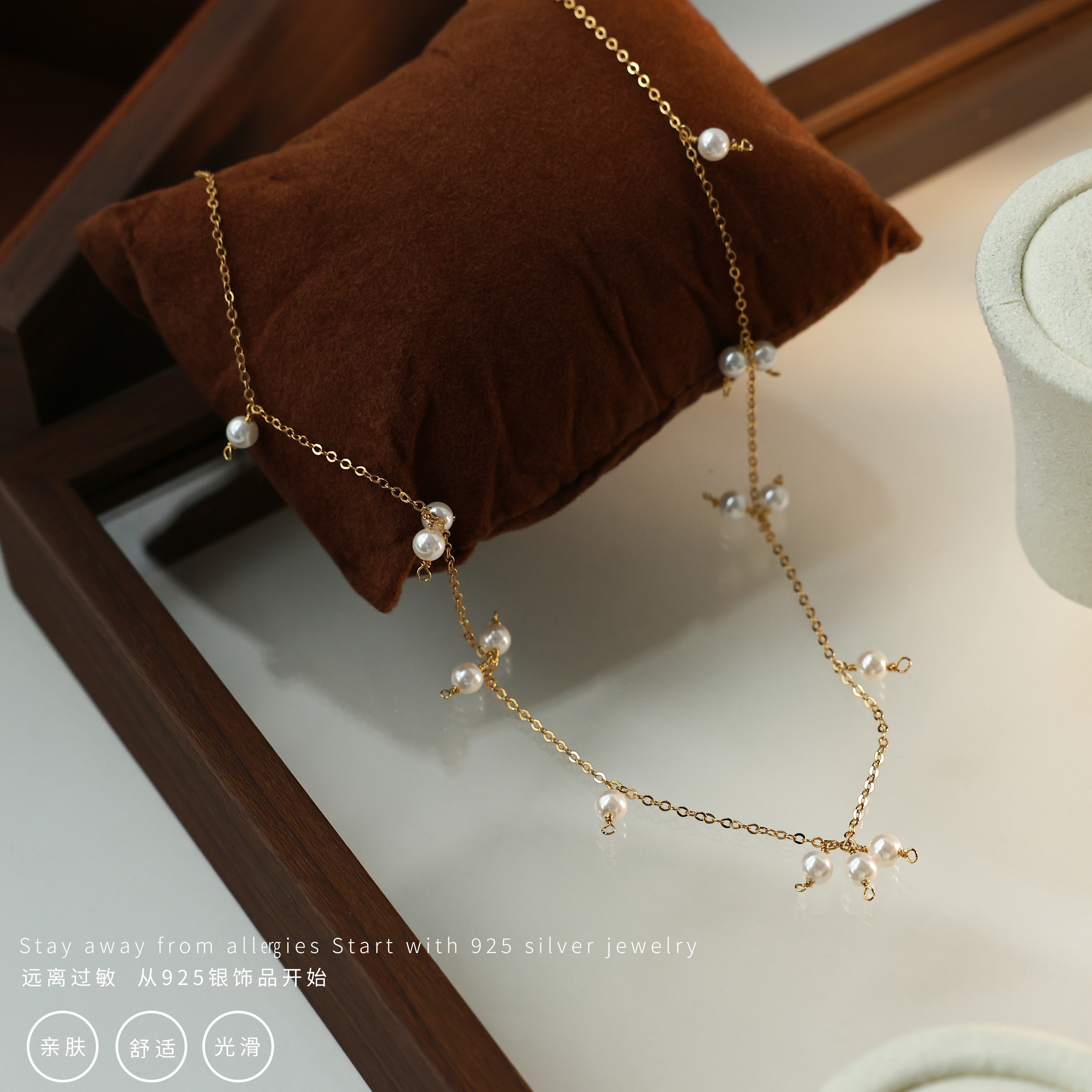 星河点点葡萄吊坠银饰项链银项链