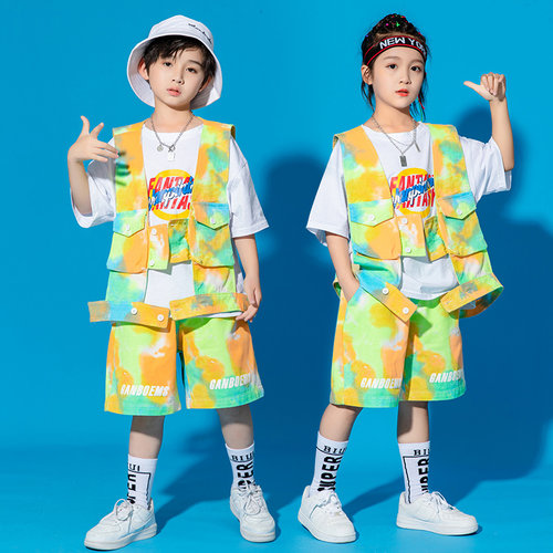 街舞儿童嘻哈套装hiphop演出服