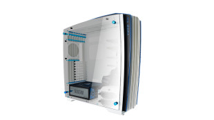 钢化玻璃 迎广立式 铝合金 FRAME 含1065w金牌全模组电源 机箱H