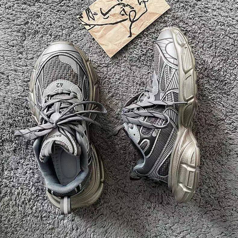 2025 港风复古老爹鞋女ins潮秋冬新款涡轮厚底百搭运动休闲 鞋子