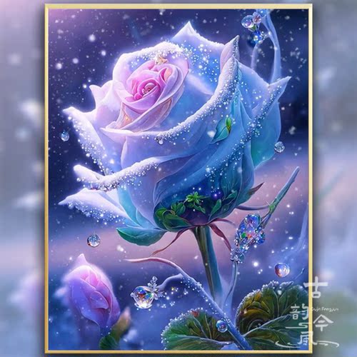 【 梦幻玫瑰 】十字绣2025新款线绣客厅花卉刺绣手工钻石画满钻贴